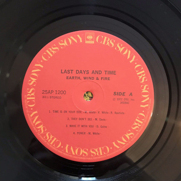 Earth, Wind & Fire : Last Days And Time (LP, Album, RE)