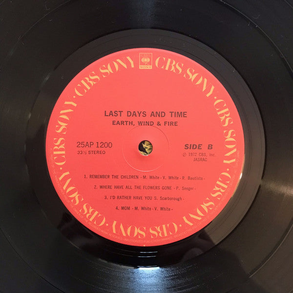 Earth, Wind & Fire : Last Days And Time (LP, Album, RE)