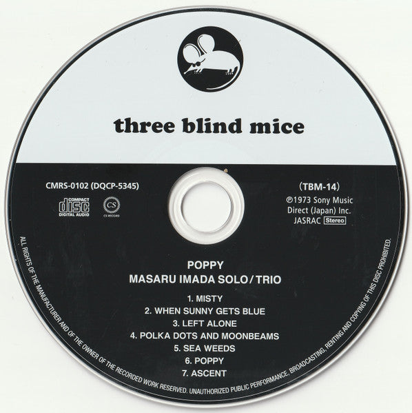 Masaru Imada & Masaru Imada Trio : Poppy (CD, Album, RE)
