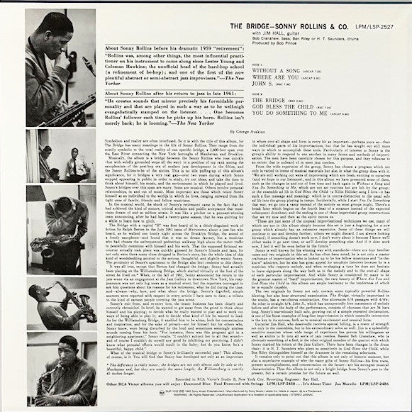 Sonny Rollins : The Bridge (LP, Album, Ltd, RE, 180)