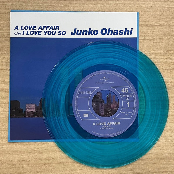 Junko Ohashi : A Love Affair / I Love You So (7", Single, Ltd, RE, Cle)