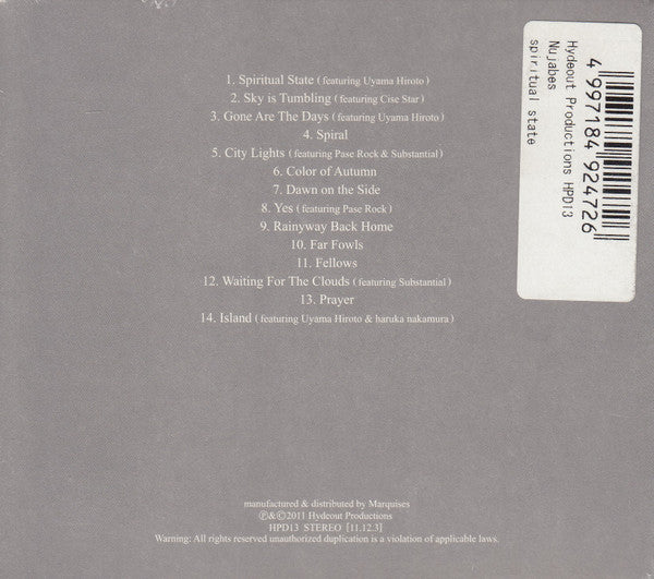 Nujabes : Spiritual State (CD, Album, dig)