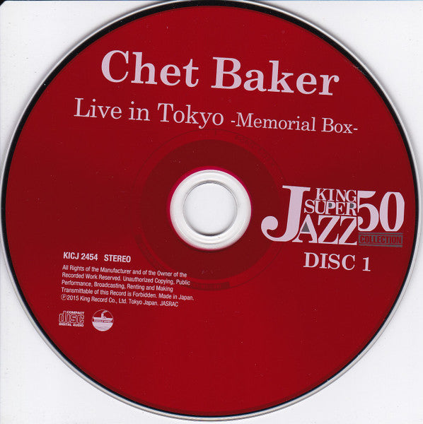 Chet Baker : Live In Tokyo -Memorial Box- (2xCD, Comp, RE, RM)
