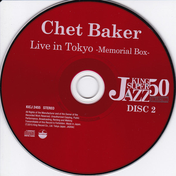 Chet Baker : Live In Tokyo -Memorial Box- (2xCD, Comp, RE, RM)