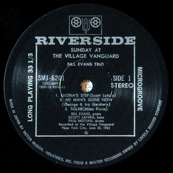 The Bill Evans Trio Featuring Scott LaFaro : Sunday At The Village Vanguard (LP, Album, RE)