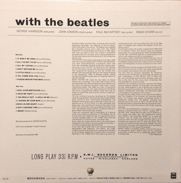 The Beatles : With The Beatles (LP, Album, Mono, Ltd, RE, RM)