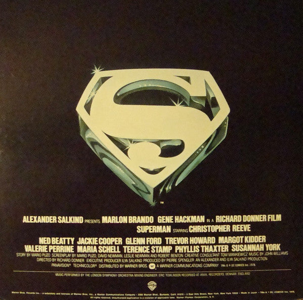 John Williams (4) : Superman The Movie (Original Sound Track) (2xLP, Album, Gat)