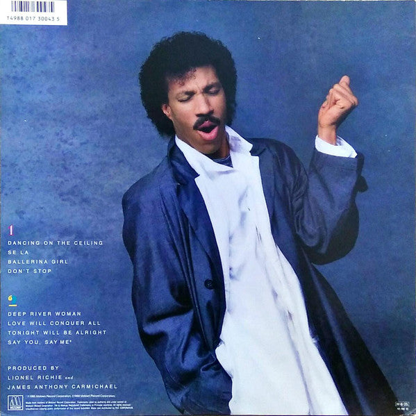 Lionel Richie : Dancing On The Ceiling (LP, Album)