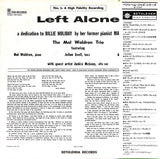 Mal Waldron : Left Alone (LP, Album, RE)